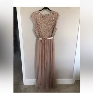 Candalite Womens 2X maxi dress, Taupe